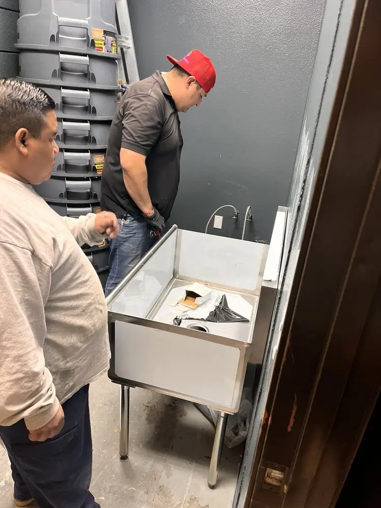 Commercial plumbing and sink installation in Preble
